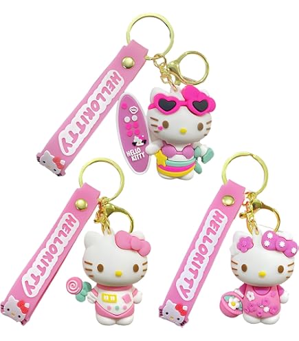 Amazon.com: Hello Kitty and Friends 3 Pack Keychain Set - Bundle